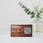 Professioneel modern houtbewerking Cocobolo hout Visitekaartje (Staand voorkant)