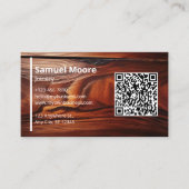 Professioneel modern houtbewerking Cocobolo hout Visitekaartje (Voorkant)