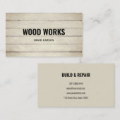 Professioneel, modern houten tapijt visitekaartje (Voorkant / Achterkant)