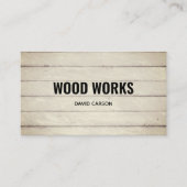 Professioneel, modern houten tapijt visitekaartje (Voorkant)