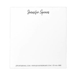 Professioneel, modern, klassiek zwart script notitieblok