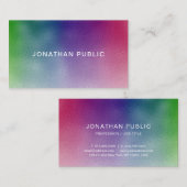 Professioneel Modern Kleurrijk Elegant Eenvoudig Visitekaartje (Voorkant / Achterkant)