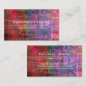 Professioneel, modern, kleurrijk hout visitekaartje (Voorkant / Achterkant)