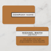 Professioneel, modern koper minimalistisch visitekaartje (Voorkant / Achterkant)