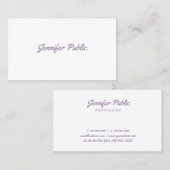 Professioneel, modern, krachtig Sjabloon handschri Visitekaartje (Voorkant / Achterkant)