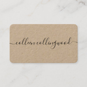 Professioneel Modern Kraft Papier Handgeschreven S Visitekaartje