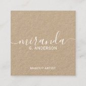 Professioneel modern kraftpapier
 vierkante visitekaartje (Voorkant)