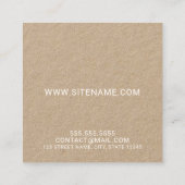 Professioneel modern kraftpapier
 vierkante visitekaartje (Achterkant)