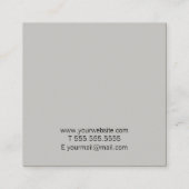 Professioneel modern kraftpapier vierkante visitekaartje (Achterkant)