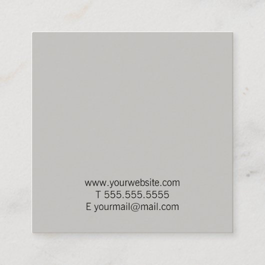 Professioneel modern kraftpapier vierkante visitekaartje (Achterkant)