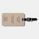 Professioneel, modern, legant minimalistisch bagagelabel (Voorkant horizontaal)