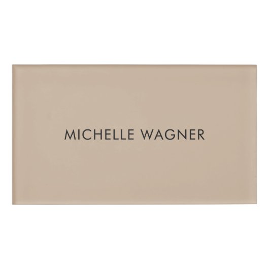 Professioneel, modern, legant minimalistisch naambadge (Voorkant)