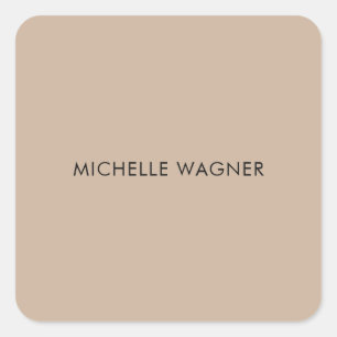 Professioneel, modern, legant minimalistisch vierkante sticker