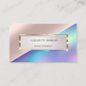 Professioneel, modern Lijst Roos Gold Holographic Visitekaartje (Voorkant)