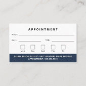 Professioneel Modern Logo Uw volgende afspraak Visitekaartje (Achterkant)