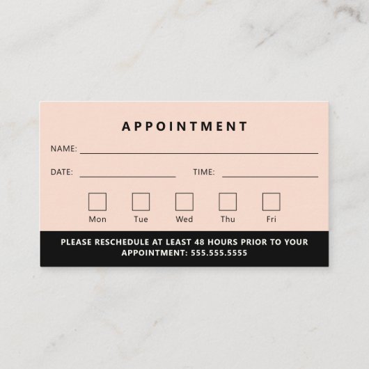 Professioneel Modern Logo Uw volgende afspraak Visitekaartje (Achterkant)