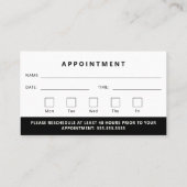 Professioneel Modern Logo Uw volgende afspraak Visitekaartje (Achterkant)