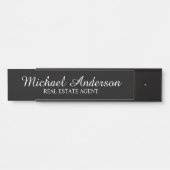 Professioneel modern Manuscript zwart-wit Deurbordje (Voorkant)