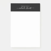 Professioneel modern Manuscript zwart-wit Post-it® Notes (Voorkant)