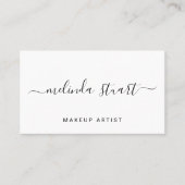 Professioneel modern Manuscript zwart-wit Visitekaartje (Voorkant)