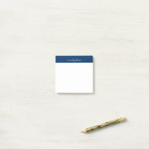 Professioneel modern marineblauw monogram volledig