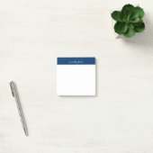 Professioneel modern marineblauw monogram volledig post-it® notes (Kantoor)