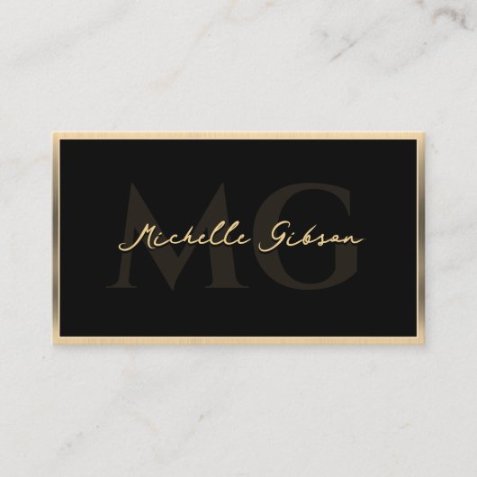 Professioneel Modern Marketing Faux Gold Lijst Visitekaartje (Voorkant)