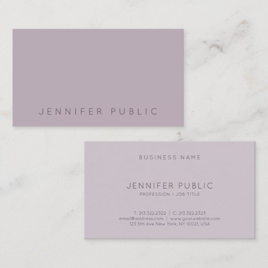 Professioneel, modern, minimaal design elegant visitekaartje (Voorkant / Achterkant)