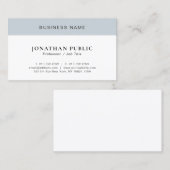 Professioneel Modern Minimaal Elegant Wit & Zilver Visitekaartje (Voorkant / Achterkant)