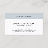 Professioneel Modern Minimaal Elegant Wit & Zilver Visitekaartje (Voorkant)