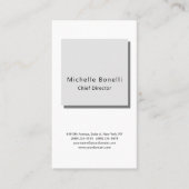 Professioneel, modern, minimaal grijs wit visitekaartje (Voorkant)