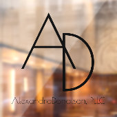 Professioneel, modern, minimaal monogram venster raamsticker (Vel 2)