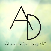 Professioneel, modern, minimaal monogram venster raamsticker (Vel 3)