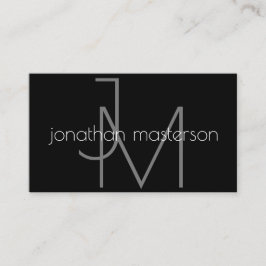 Professioneel, modern, minimaal monogram visitekaartje