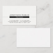 Professioneel, modern, minimaal stijlvol vormontwe visitekaartje (Voorkant / Achterkant)