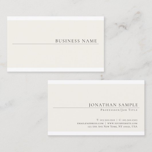 Professioneel, modern, minimaal vormend grafisch m visitekaartje (Voorkant / Achterkant)