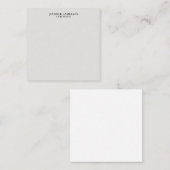 Professioneel modern minimalist platinumgrijs notitiekaartje (Voorkant / Achterkant)