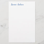 Professioneel Modern Minimalistisch Blauw Wit Briefpapier (Voorkant)