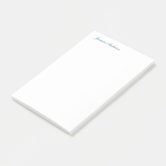 Professioneel Modern Minimalistisch Blauw Wit Post-it® Notes (Schuin)
