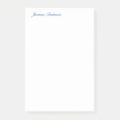 Professioneel Modern Minimalistisch Blauw Wit Post-it® Notes (Voorkant)