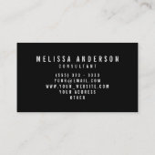 Professioneel Modern Minimalistisch Cerulean Blauw Visitekaartje (Achterkant)