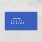 Professioneel Modern Minimalistisch Cerulean Blauw Visitekaartje (Voorkant)