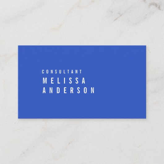 Professioneel Modern Minimalistisch Cerulean Blauw Visitekaartje (Voorkant)