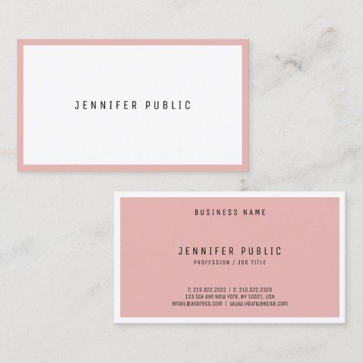 Professioneel, modern, minimalistisch design elega visitekaartje (Voorkant / Achterkant)