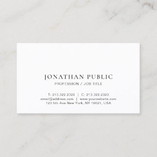 Professioneel modern minimalistisch design Elegant Visitekaartje