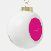 Professioneel Modern Minimalistisch Diep Roze Keramische Bal Ornament (Links)