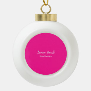 Professioneel Modern Minimalistisch Diep Roze Keramische Bal Ornament
