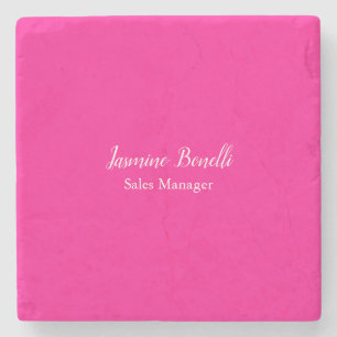 Professioneel Modern Minimalistisch Diep Roze Stenen Onderzetter
