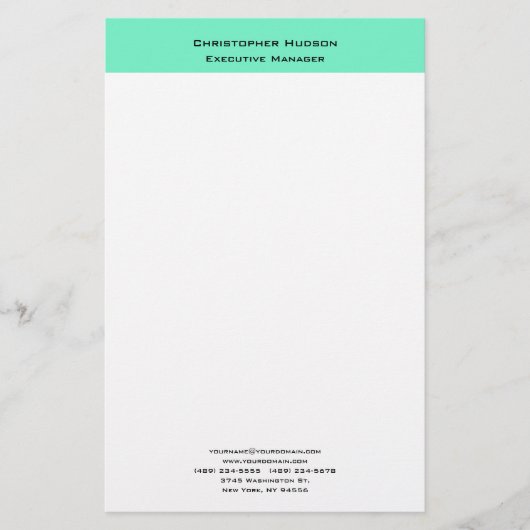 Professioneel Modern Minimalistisch Eenvoudig Briefpapier (Voorkant)