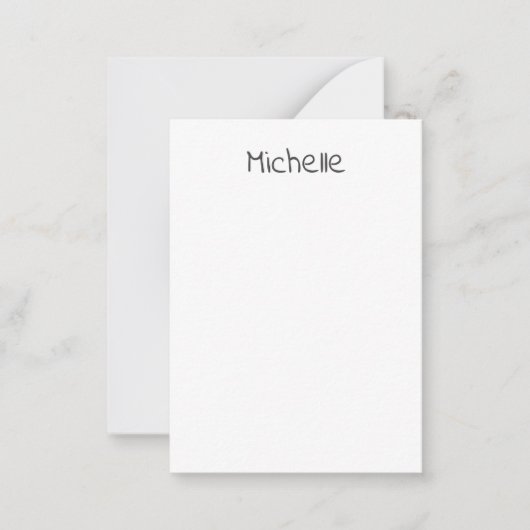 Professioneel Modern Minimalistisch Eenvoudig Eige Notitiekaartje (Voorkant)